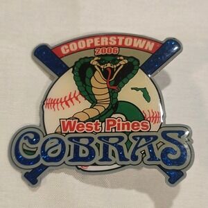 West Pines Cobras Baseball Pin Cooperstown 2006 Enamel Glitter COBRA